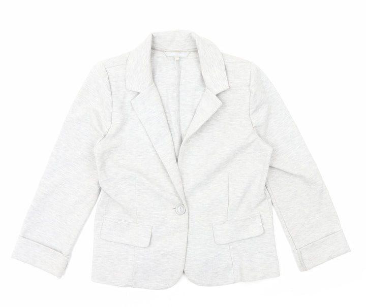 Red Herring Womens Grey Jacket Size 10 Button