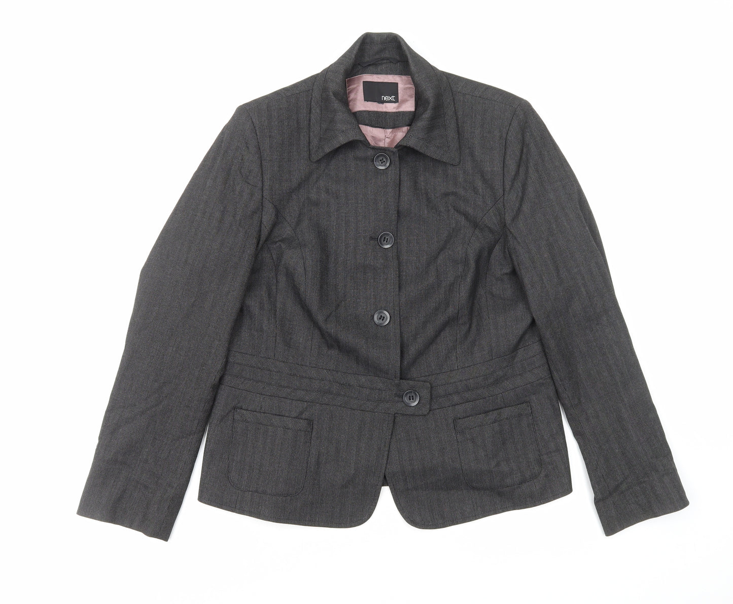 NEXT Womens Grey Jacket Size 10 Button