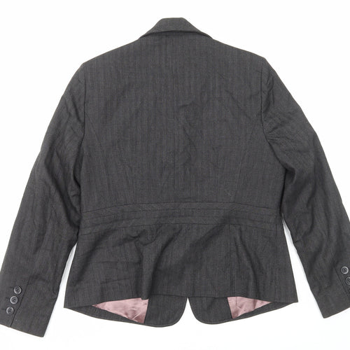 NEXT Womens Grey Jacket Size 10 Button