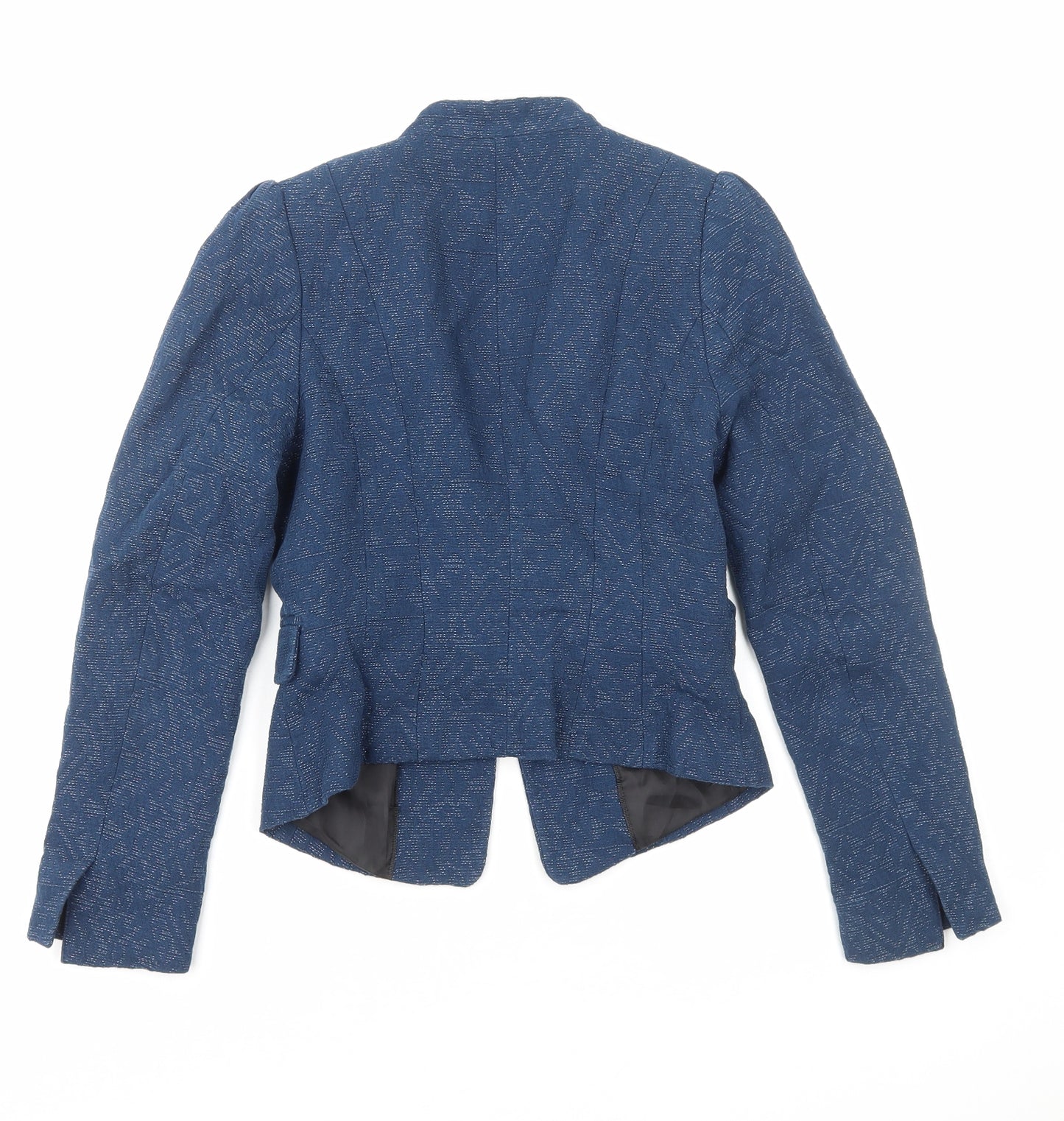 H&M Womens Blue Jacket Size 8 Hook & Eye