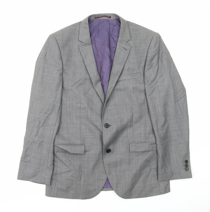 NEXT Mens Grey Polyester Jacket Suit Jacket Size M
