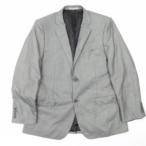 Butle and Webb Mens Grey Polyester Jacket Suit Jacket Size L