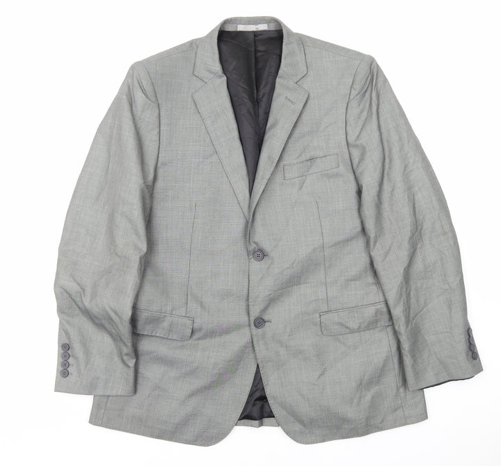 Butle and Webb Mens Grey Polyester Jacket Suit Jacket Size L