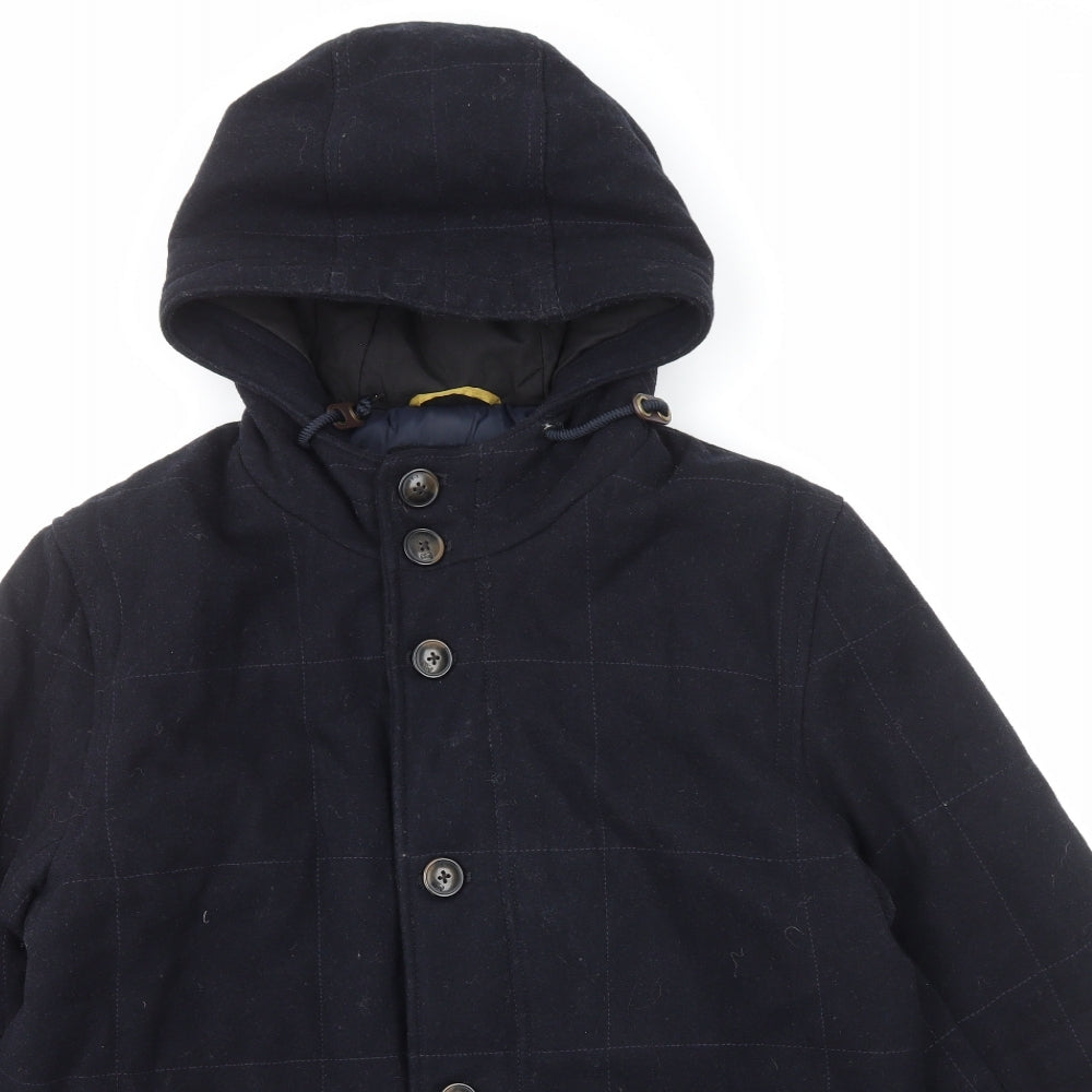 NEXT Mens Blue Rain Coat Coat Size M Zip