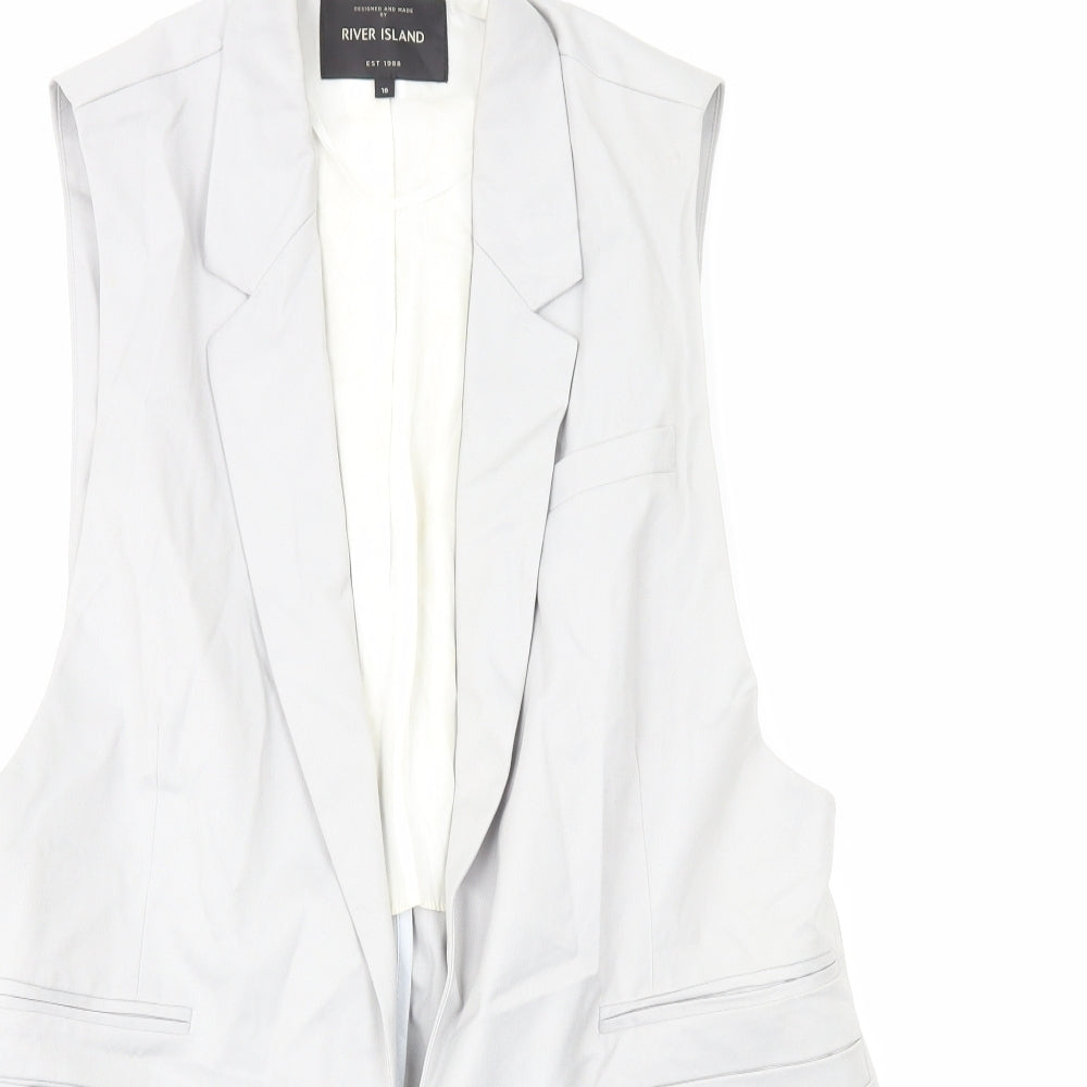 River Island Womens Grey Jacket Waistcoat Size 16