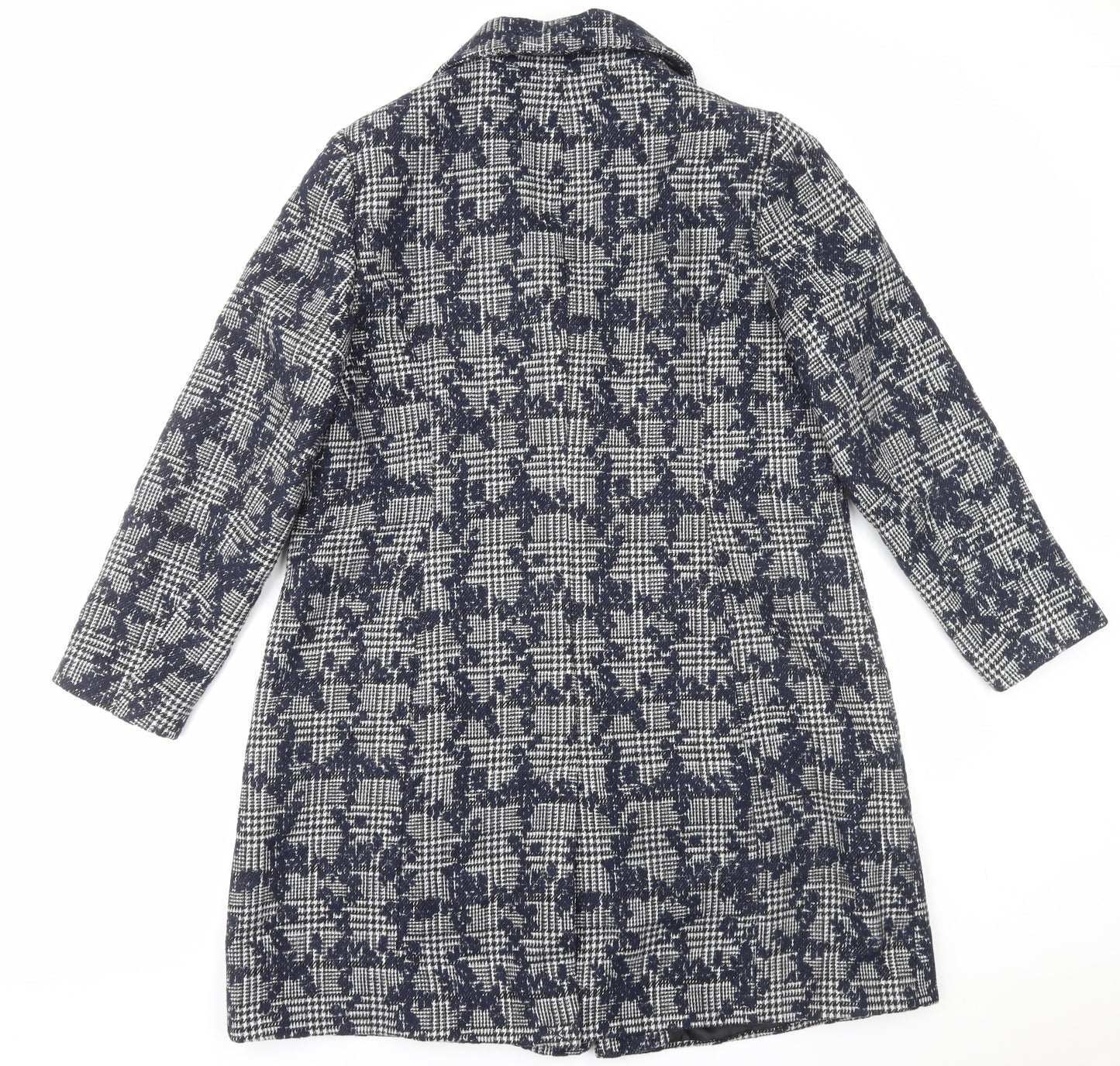 Bonmarché Womens Blue Floral Jacket Size 16 Snap