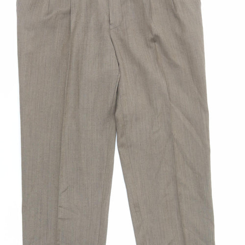 Dino Mens Brown Polyester Tuxedo Suit Trousers Size XL