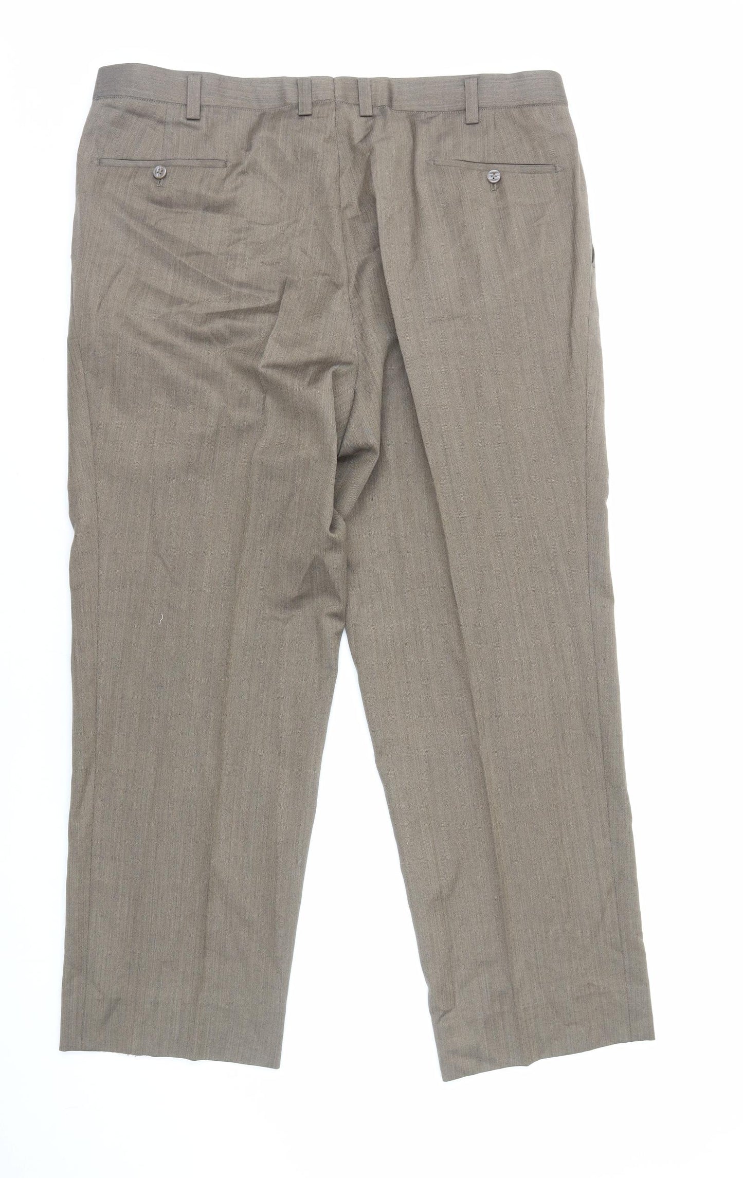 Dino Mens Brown Polyester Tuxedo Suit Trousers Size XL