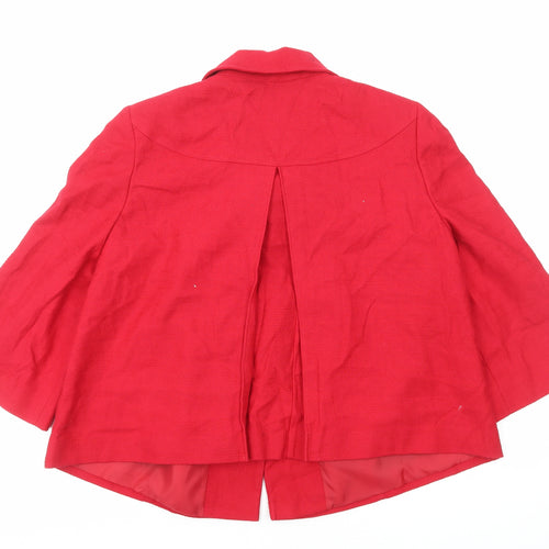 BM Womens Red Jacket Size 18 Button