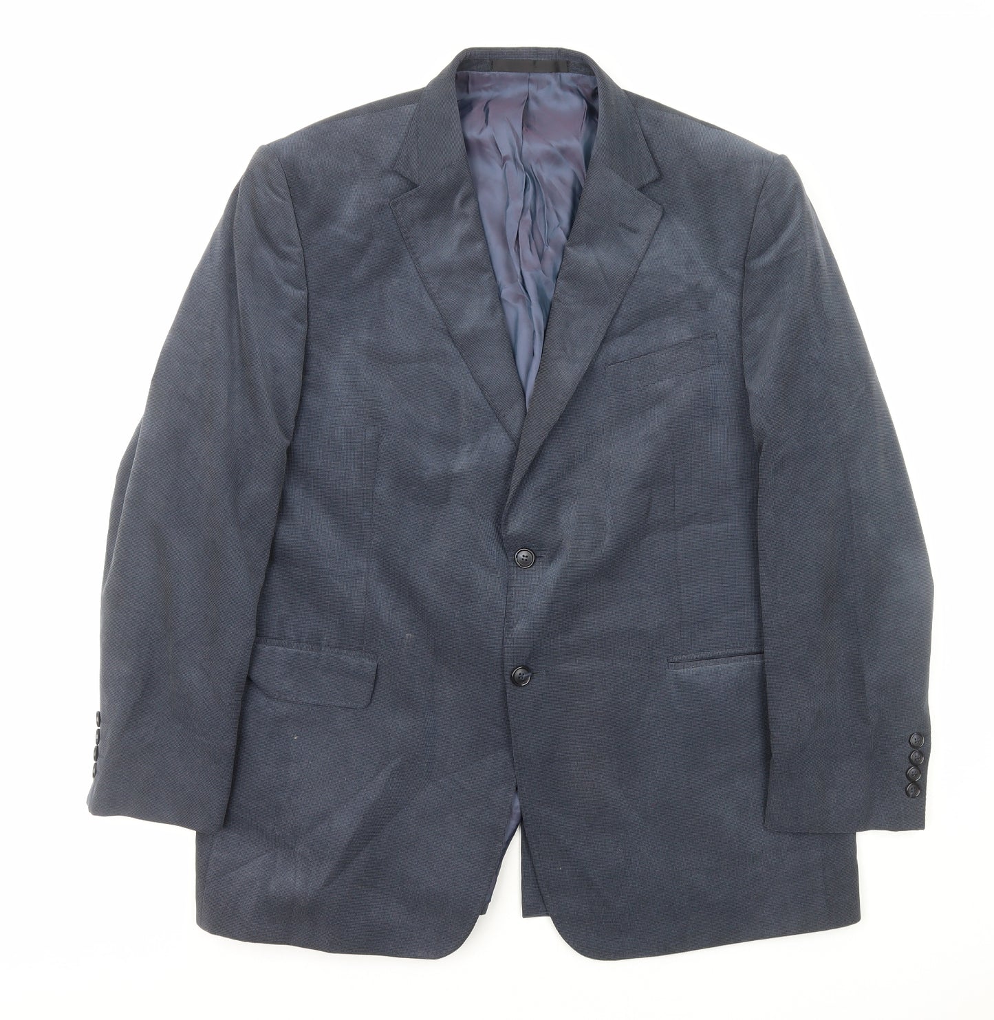 Marks and Spencer Mens Blue Polyester Jacket Blazer Size L