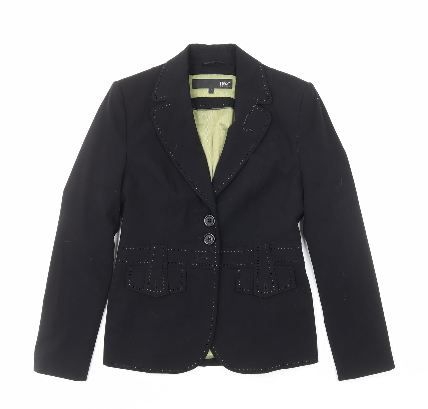 NEXT Womens Black Polyester Jacket Suit Jacket Size 6