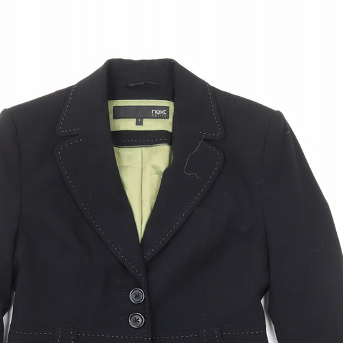 NEXT Womens Black Polyester Jacket Suit Jacket Size 6
