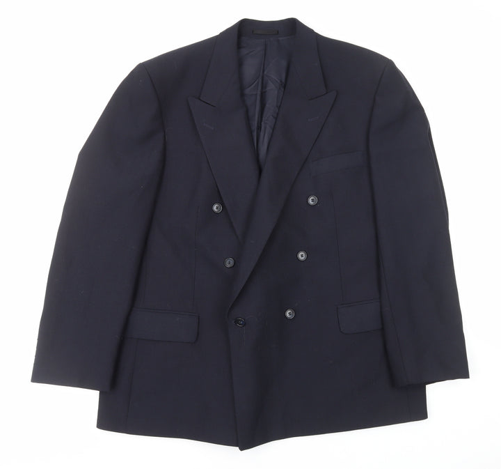 Vaughan Davies Mens Black Polyester Jacket Blazer Size 2XL