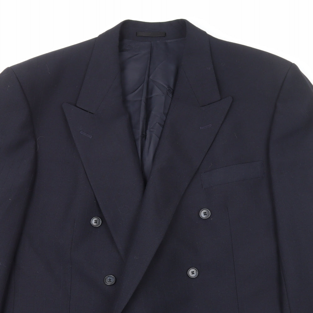 Vaughan Davies Mens Black Polyester Jacket Blazer Size 2XL