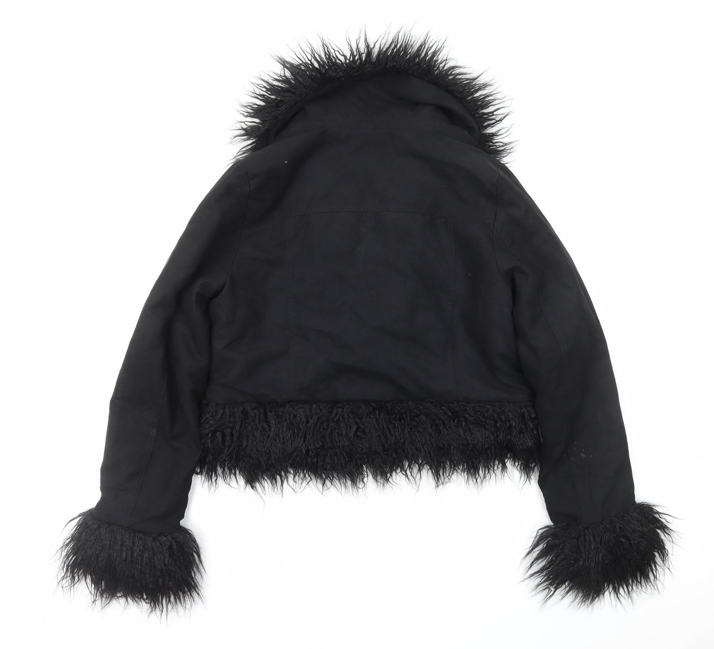 H&M Womens Black Jacket Size M Hook & Eye