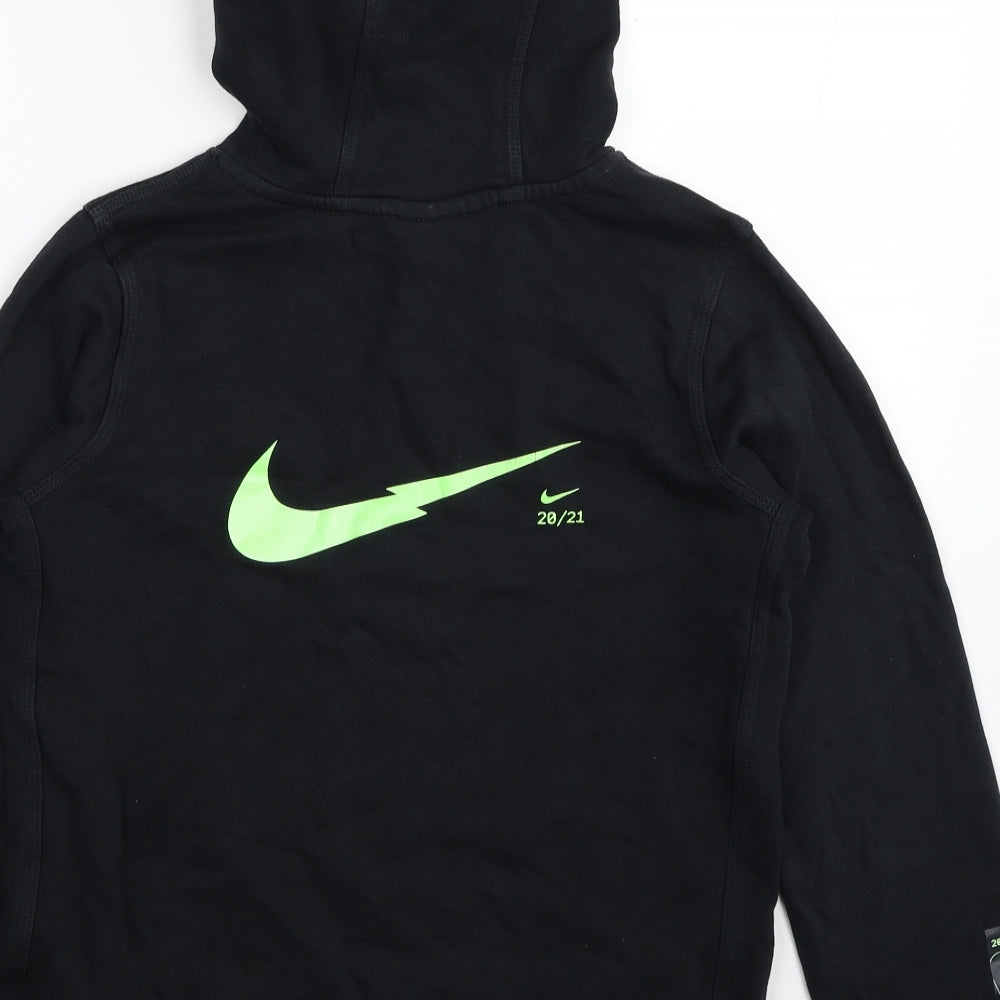 Nike Boys Black Cotton Pullover Hoodie Size L Pullover