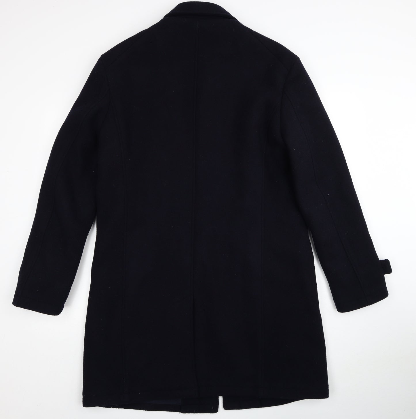 Guards London Mens Black Overcoat Coat Size 44 Button