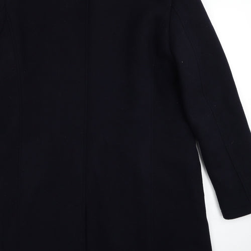 Guards London Mens Black Overcoat Coat Size 44 Button