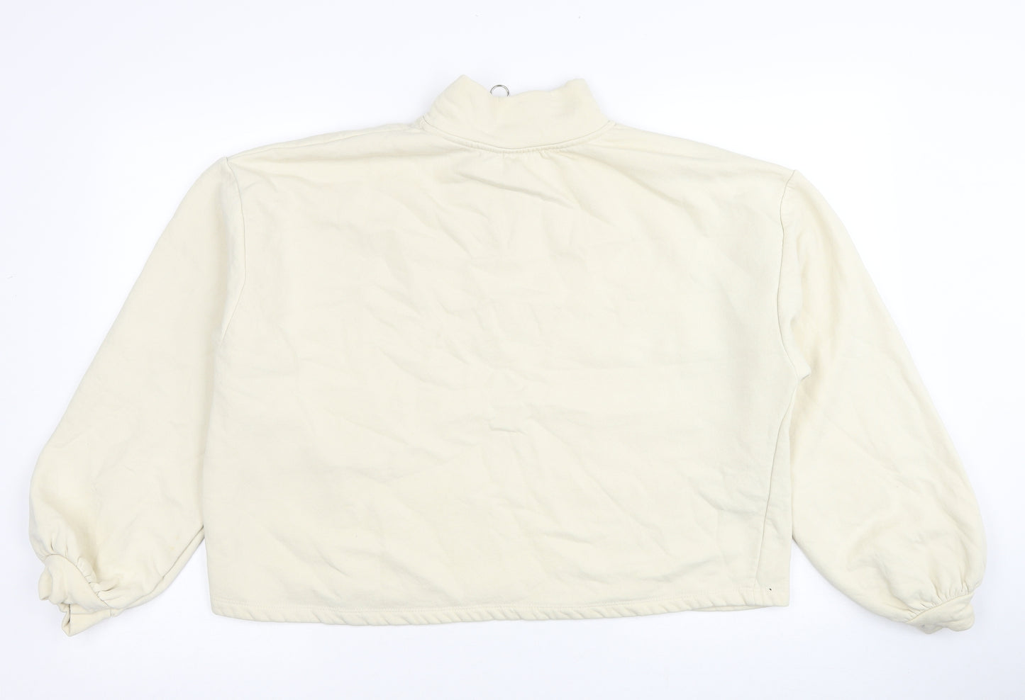 Primark Womens Ivory Cotton Pullover Sweatshirt Size 14 Pullover