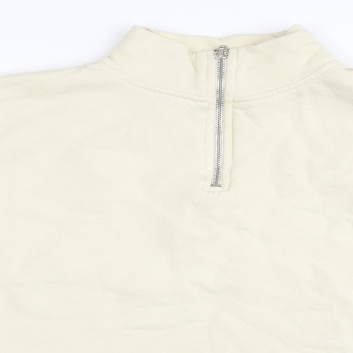 Primark Womens Ivory Cotton Pullover Sweatshirt Size 14 Pullover