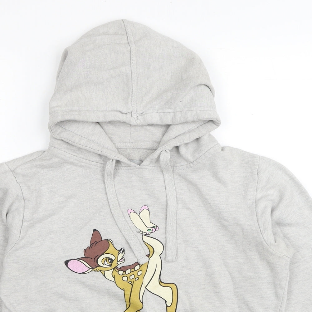 Atmosphere Womens Grey Cotton Pullover Hoodie Size 12 Pullover - Bambi