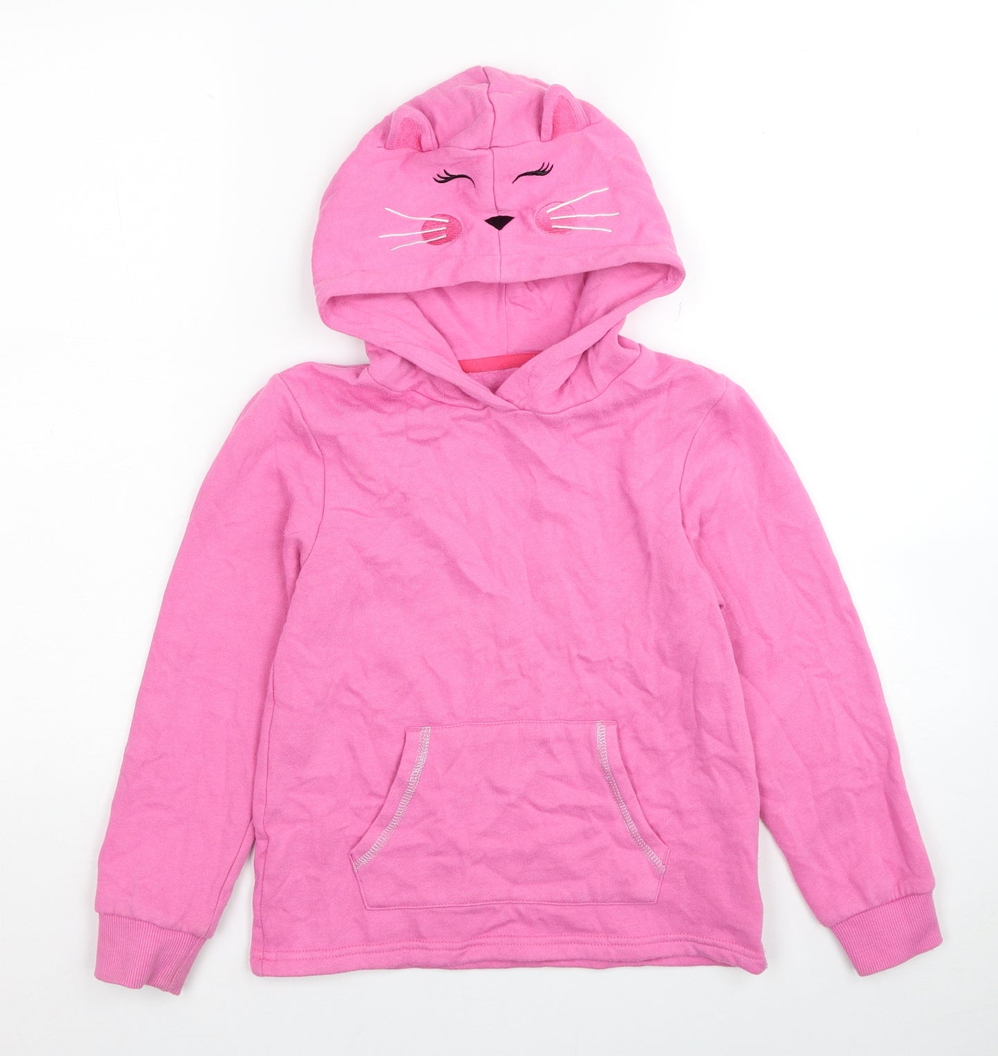 Mountain Warehouse Girls Pink Cotton Pullover Hoodie Size 7-8 Years Pullover