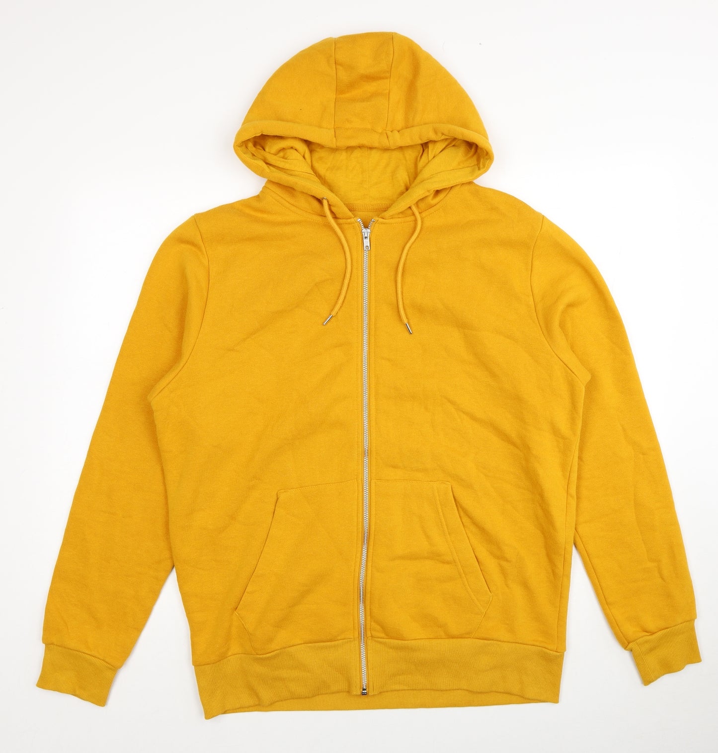 Primark Mens Yellow Cotton Full Zip Hoodie Size XL