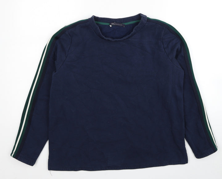 Marks and Spencer Womens Blue Cotton Pullover Sweatshirt Size 8 Pullover