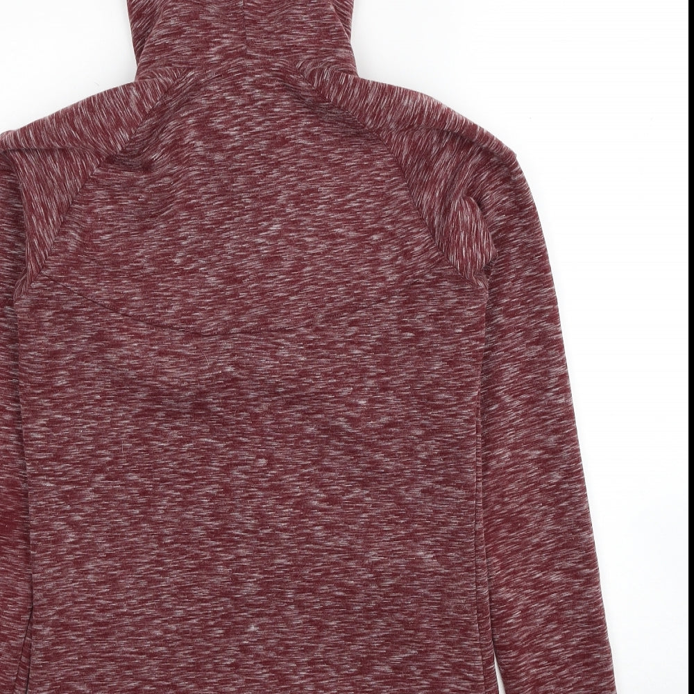 GymHeadz Mens Red Polyester Full Zip Hoodie Size M