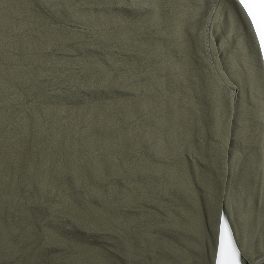 TU Mens Green Cotton Pullover Sweatshirt Size S