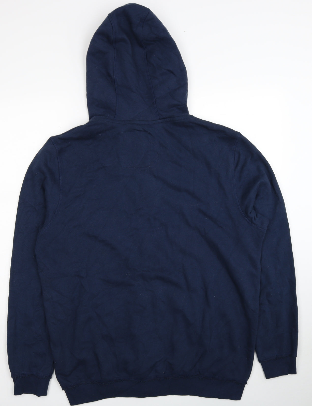 Livergy Mens Blue Cotton Full Zip Hoodie Size XL