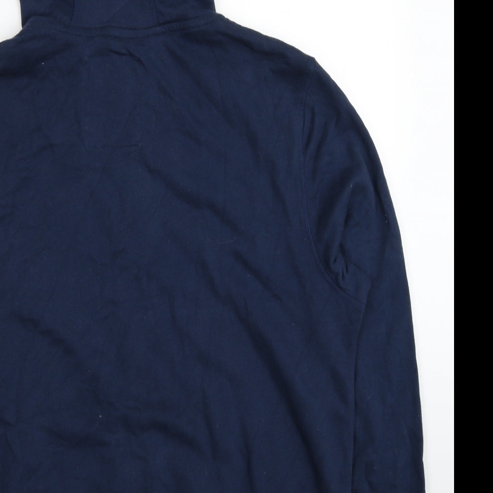 Livergy Mens Blue Cotton Full Zip Hoodie Size XL