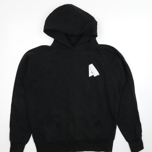 Anti-Adult Womens Black Cotton Pullover Hoodie Size M Pullover - Anti Adult