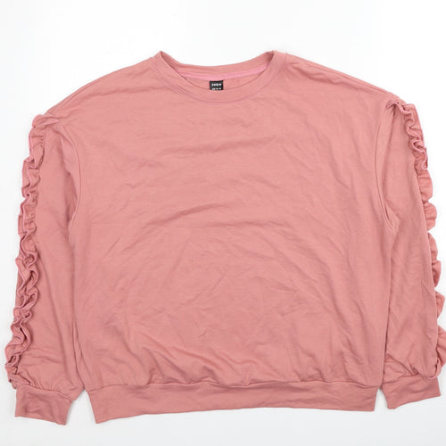 SheIn Womens Pink Polyester Pullover Sweatshirt Size M Pullover