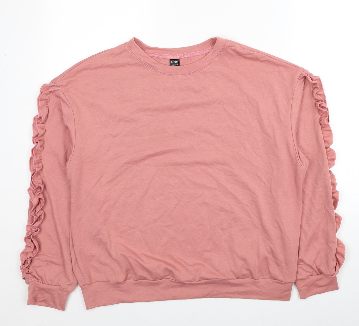 SheIn Womens Pink Polyester Pullover Sweatshirt Size M Pullover