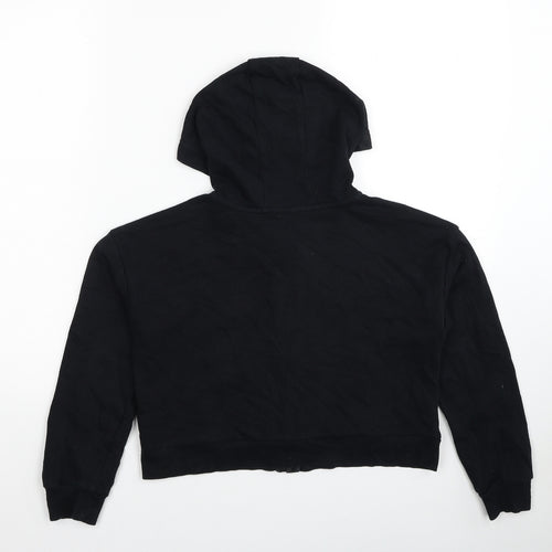 George Boys Black Cotton Full Zip Hoodie Size 9-10 Years Zip