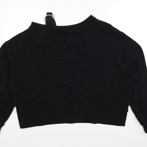 H&M Womens Black Cotton Pullover Sweatshirt Size M Pullover