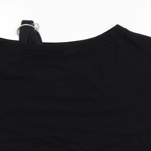 H&M Womens Black Cotton Pullover Sweatshirt Size M Pullover