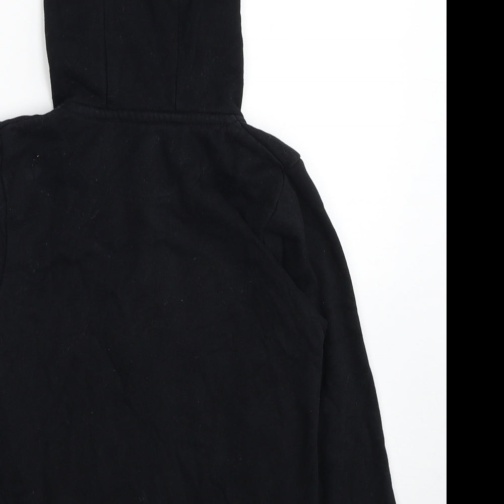 Nutmeg Boys Black Cotton Full Zip Hoodie Size 5-6 Years Zip