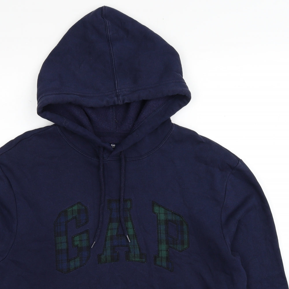 Gap Mens Blue Cotton Pullover Hoodie Size M