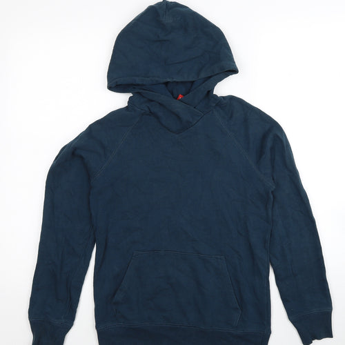 H&M Womens Blue Cotton Pullover Hoodie Size 6 Pullover