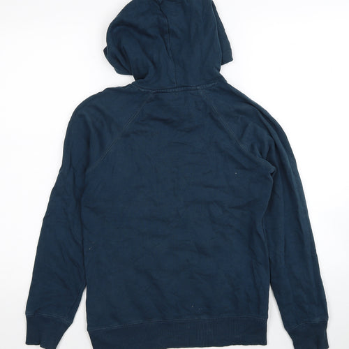 H&M Womens Blue Cotton Pullover Hoodie Size 6 Pullover