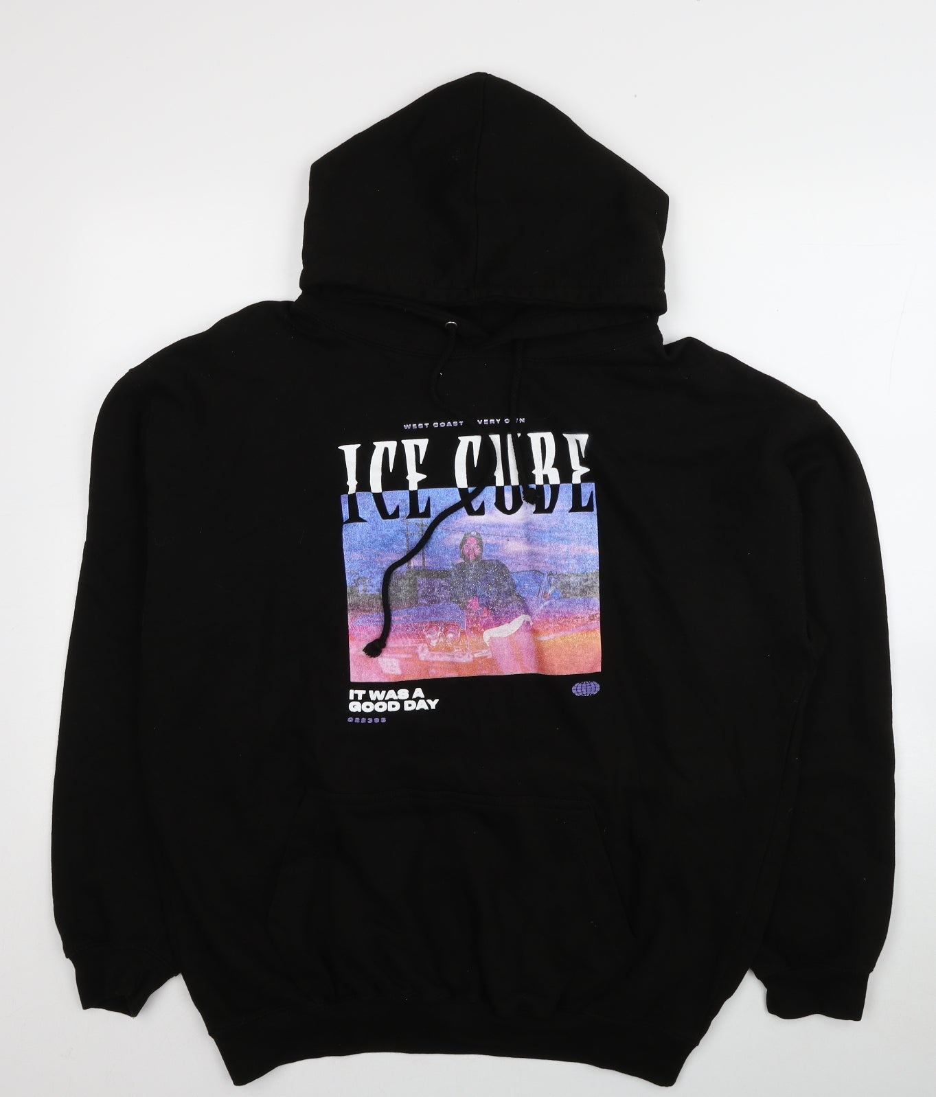 Ice Cube Mens Black Cotton Pullover Hoodie Size M - Ice Cube