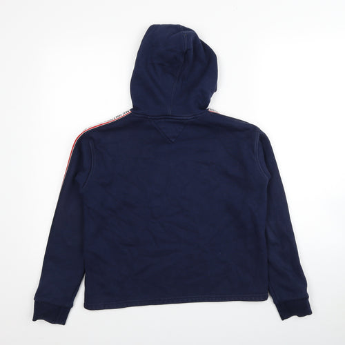 Tommy Hilfiger Womens Blue Cotton Pullover Hoodie Size S Pullover