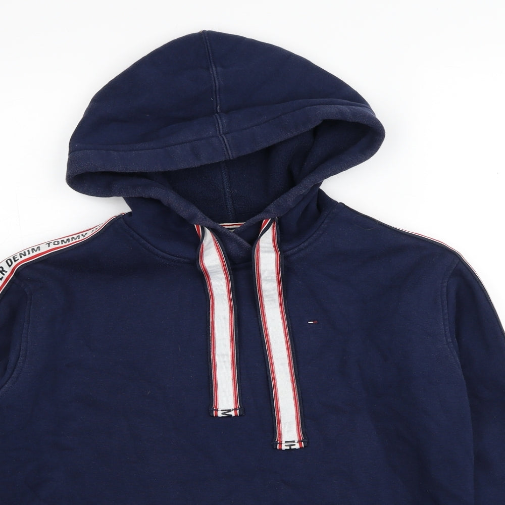 Tommy Hilfiger Womens Blue Cotton Pullover Hoodie Size S Pullover