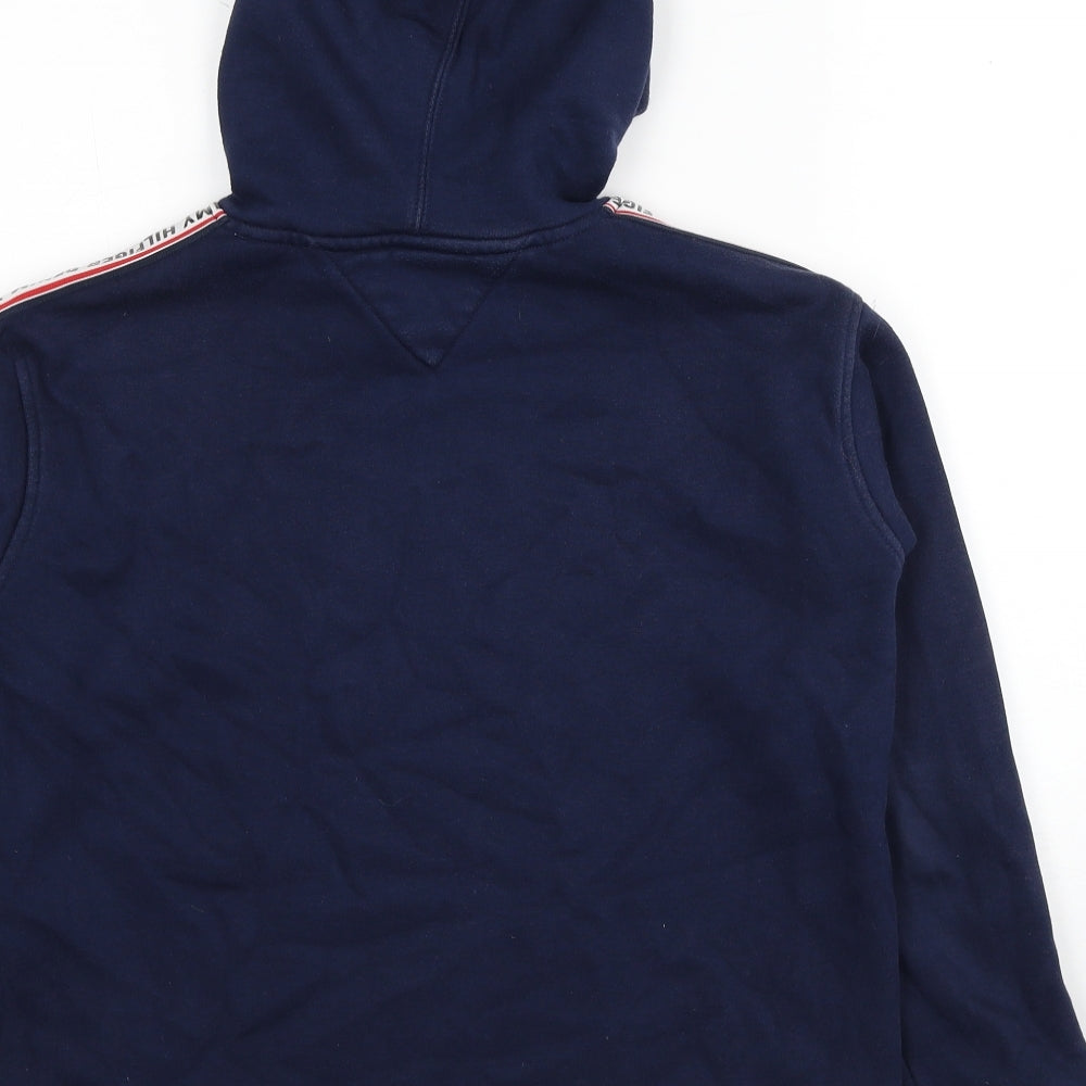 Tommy Hilfiger Womens Blue Cotton Pullover Hoodie Size S Pullover