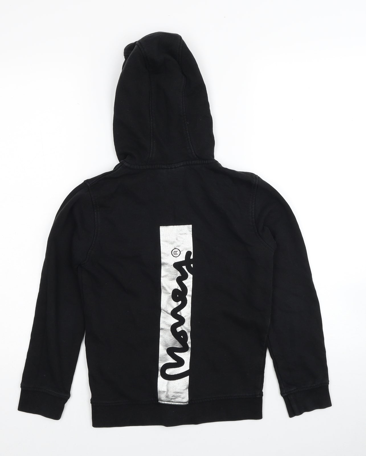 Money Boys Black Cotton Full Zip Hoodie Size 8-9 Years Zip