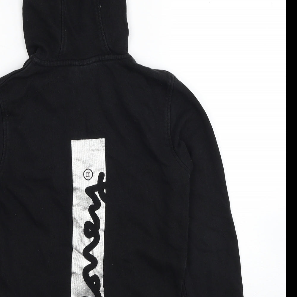 Money Boys Black Cotton Full Zip Hoodie Size 8-9 Years Zip