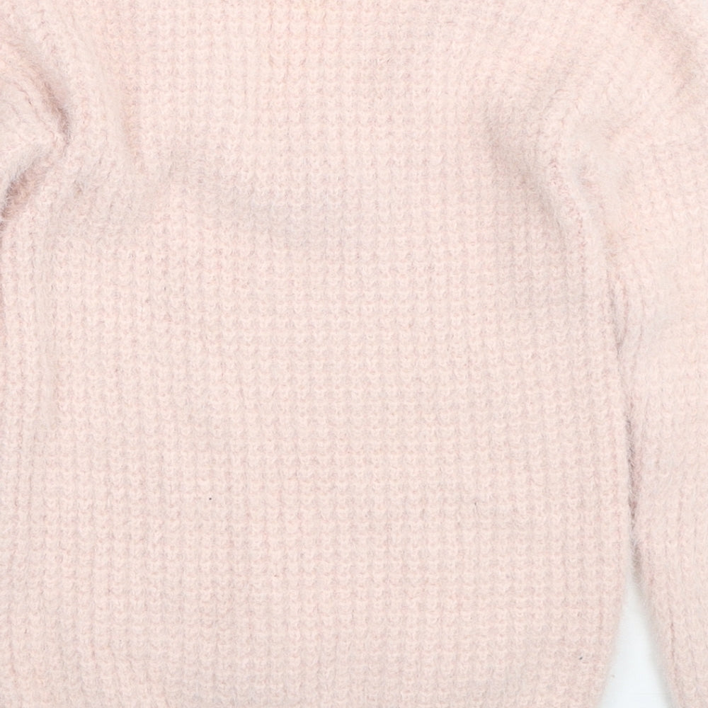 Primark Girls Pink Round Neck Nylon Pullover Jumper Size 8-9 Years Pullover