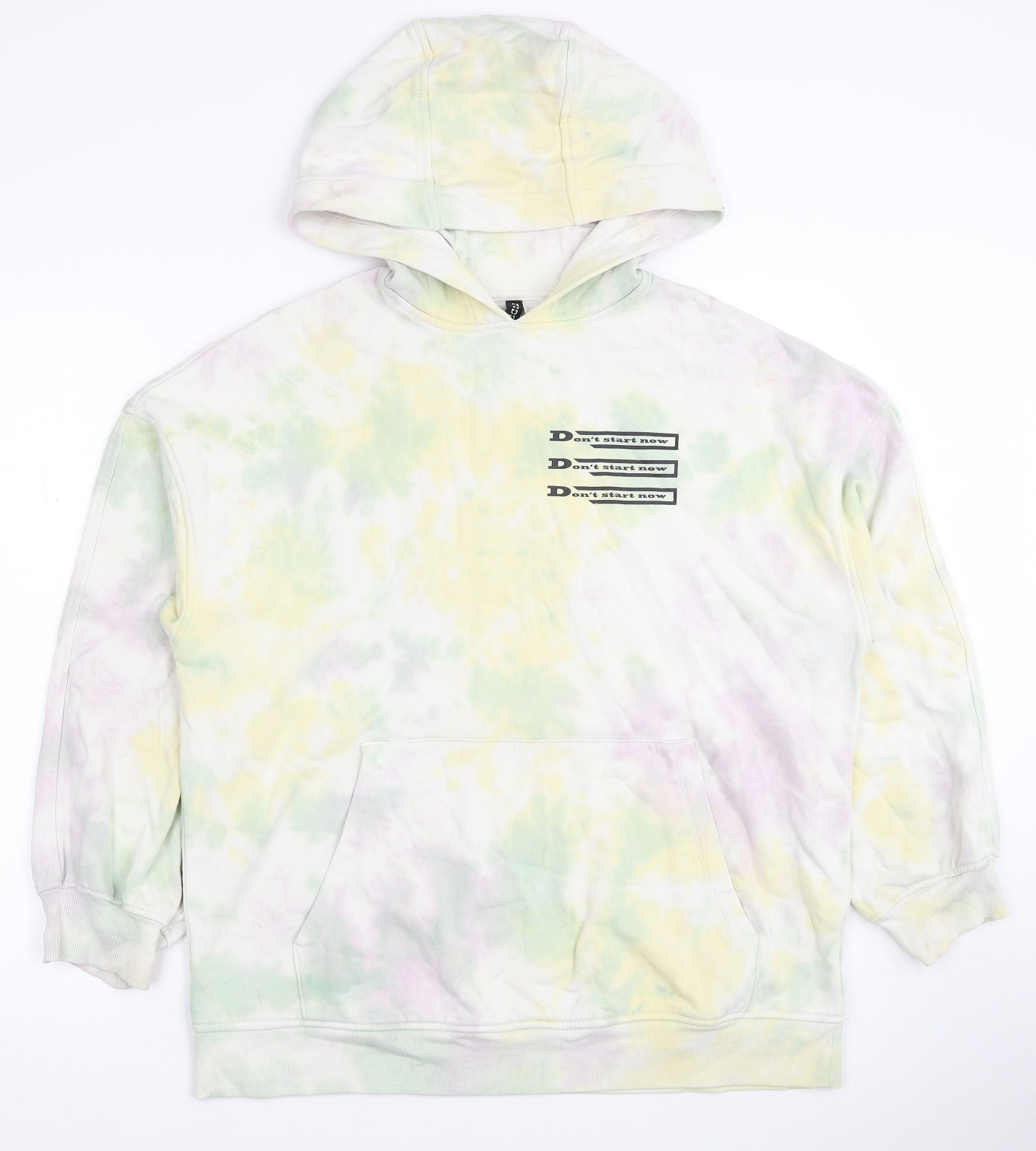 Divided by H&M Womens Multicoloured Geometric Cotton Pullover Hoodie Size S Pullover - Dua Lipa